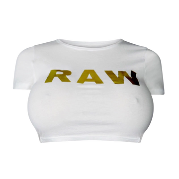 White RAW Women's Crop T-Shirt (Limited Edition)